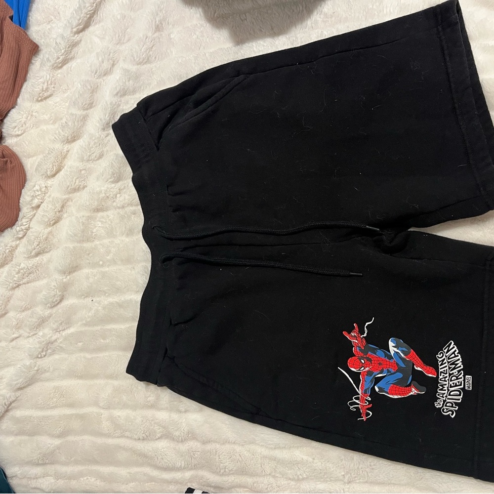 Black Spider-Man Graphic Shorts